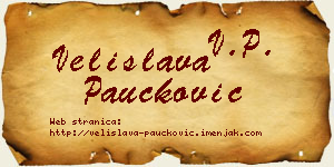 Velislava Paučković vizit kartica